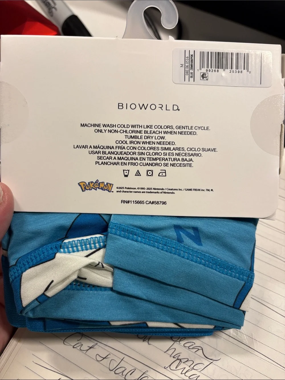 Bioworld Blue Snorlax Pokémon Boxer Briefs